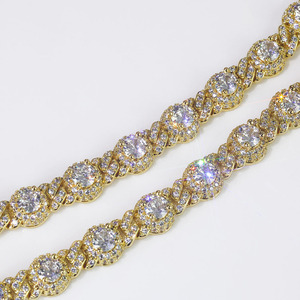 Fashion Jewelry Hip-Hop Style Full Row 0.5ct Zircon Diamonds Rhodium Gold Plated <b>Copper</b> Alloy Tennis <b>Bracelet</b> for Women - Product Image 4