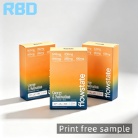 Boîte en papier personnalisée imprimée biodégradable avec fentes pour poudre d'électrolytes, en papier alimentaire, pour mélange de boissons et suppléments