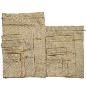 Bolsa de yute lavada con cordón <span class=keywords><strong>para</strong></span> zapatos, manualidades, café, decoración del hogar, a prueba de polvo, bolsa de embalaje, bolsa de regalo con MOQ bajo - Product Image 5
