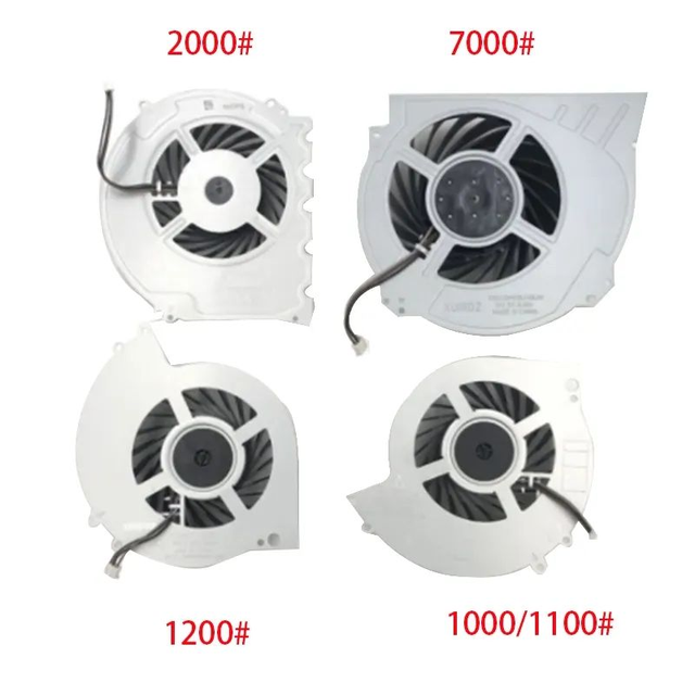 Internal Cooling Fan for PS4 1000 1100 Lighter CPU Cooler Fan for PS4 Slim 1200 2000 Console Cooler Fan for PS4 Pro 7000
