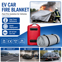 Couverture anti-feu pour véhicule électrique en fibre de verre enduite de silicone pour l'isolation et la sécurité en cas d'incendie des voitures électriques