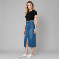 Robe Skater en Jean Délavé Taille Haute pour Femme, Amincissante, Extensible, Décontractée, Style Streetwear Estival, Ample, Imprimée, Colorée, Vintage, Mignonne