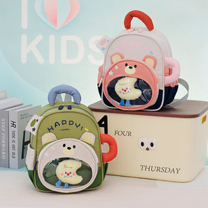 Zaino per <span class=keywords><strong>Asilo</strong></span> Nido per Bambini, Design Carino Orsetto, Traspirante e Impermeabile con Fodera in Poliestere per Bambini e Bambine dai 2 ai 5 Anni - Product Image 1