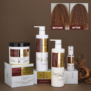 Après-shampoing à la kératine et au collagène en marque propre, traitement régénérant pour cheveux abîmés, lissage - Product Image 3