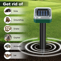 4er-Pack ABS Solar-Tierabwehrgerät für den Außenbereich - OEM-Marke Modell APH-SUAR01 für Katzen, Hunde, Eichhörnchen, Rehe 6*6*25cm 4,5V 16-60Hz