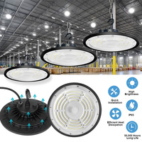 Sertifikat CE IP65 UFO Led Hangar High Bay 100W 200W 300W putih dingin untuk gudang pabrik bengkel industri pencahayaan LED