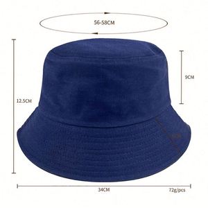 Wholesale High Quality Black Fisherman Stain Lined Knit Bucket Cap Cotton Woven Custom Embroidery Logo Bucket <b>Hat</b> <b>for</b> Men - Product Image 3