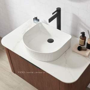 Vanité de salle de bain suspendue au mur avec effet ondulant VAMA N325 - Product Image 4