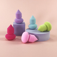 Éponge de maquillage en forme spéciale, éponge de maquillage en forme de goutte d'eau, non en latex, humide et sèche, modèle extraterrestre carré