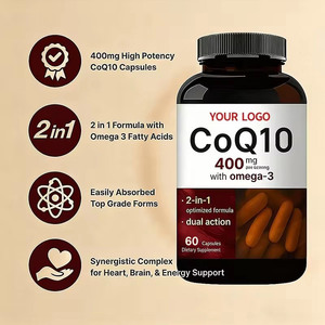 Capsules CoQ10 400mg : Soutien cardiaque, cérébral et énergétique pour adultes – Formule 2-en-1 avec Oméga 3 - Product Image 2