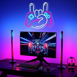 Panel acrílico LED neón para interiores, regulable, alimentado por USB, luz ambiental para cibercafé, club, luz decorativa de 5V, personalizable. - Product Image 5