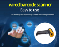 Lector de Códigos de Barras OSCY para Supermercados, con Conexión por Cable, QR 1D 2D, Escáner USB Portátil de Alta Velocidad, 300 Lecturas/Segundo, 12 Meses de Garantía, Color Negro