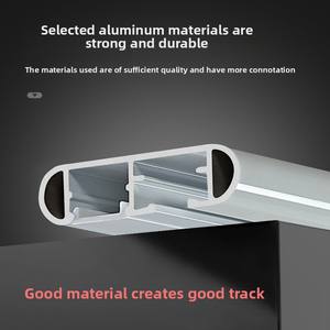 Rail de rideau moderne en alliage d'aluminium ultra-fin, écologique, à glissière silencieuse, fixation supérieure sans perçage, adhésif, <span class=keywords><strong>6m</strong></span> - Product Image 3