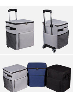 3-in-1 Eco-Friendly Classic <strong>Cool</strong> Box <strong>with</strong> Picnic &amp; Insulated <strong>Bags</strong>-35L Trolley Thermal <strong>Bag</strong> <strong>with</strong> <strong>Wheels</strong> for Camping Beach BBQ - Product Image 3