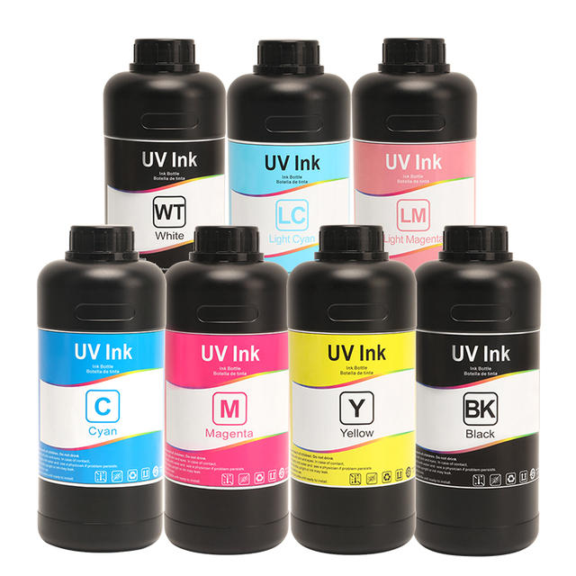 CMYKW 1L Fast Digital LED DTF UV Inkjet Printer Ink for Epson Dx5 Dx7 I3200u1 I3200 Tx800 Xp600 Print Head UV Transfer Film