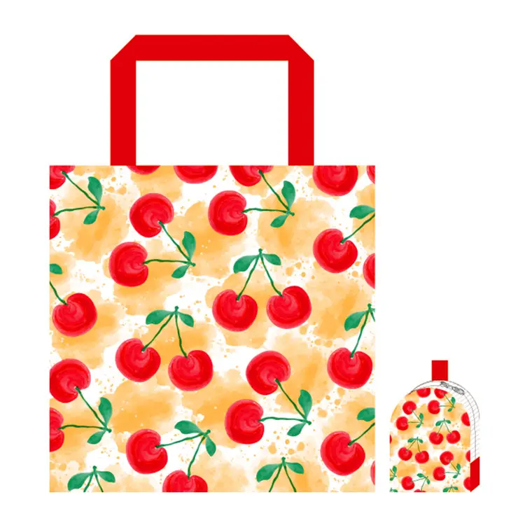 Foldable Reusable Grocery Bulk Cute Designs Folding Shopping Tote Bag