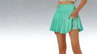 Ensemble de jupes de sport évasées à taille haute en crochet doux pour femmes, personnalisable, 4 pièces, taille élastique, jupes mini décontractées, séchage rapide