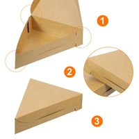 Offre Spéciale haute qualité personnalisé imprimé gâteau Sandwich gaufre tranche alimentaire conteneur Triangle Pizza boîte de papier