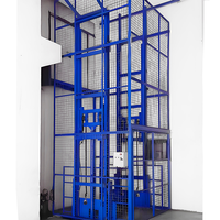 Ascenseur hydraulique fiable pour entrepôt, élévateur de fret vertical électrique, capacité de charge de 2 tonnes, élévation de 16 mètres, moteur de 1,1 kW