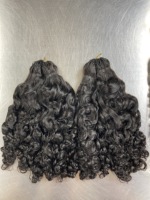 Extensions de cheveux humains bouclés birmans FH Miracle Knot Feathering pour tresses au crochet, 100g, 14-24 pouces