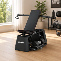 Banc de musculation pliable et réglable 4-en-1 Snode avec compartiment de rangement intégré pour haltères, idéal pour la petite salle de sport à domicile