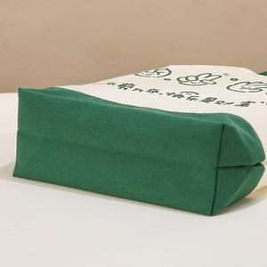 Custom Eco Friendly Reusable <b>Shopping</b> <b>Bag</b> Simple Blank Spliced Canvas Tote <b>Bag</b> Durable Cotton <b>Bag</b> - Product Image 3