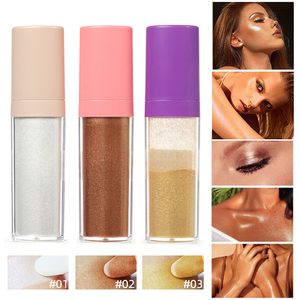 <b>Waterproof</b> Shimmer Highlight Pat Powder 9g Portable Cotton Head Face Body Highlighter Vegan Wholesale Custom Logo Highlighter - Product Image 4