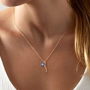 Nueva moda 18K chapado en oro cuerno <span class=keywords><strong>de</strong></span> toro colgante <span class=keywords><strong>de</strong></span> acero inoxidable mal <span class=keywords><strong>de</strong></span> ojo encanto joyería <span class=keywords><strong>de</strong></span> moda Collar <span class=keywords><strong>para</strong></span> <span class=keywords><strong>mujer</strong></span> - Product Image 3