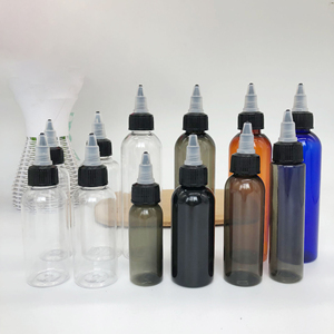 Customize Plastic 15ml -150ml PET Round Shape Hair Oil <b>Squeeze</b> <b>Bottle</b> With Nozzle Applicator - Product Image 1