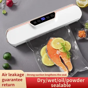 Máquina seladora de alimentos a vácuo de plástico elétrica para uso doméstico com display de cristal líquido para armazenamento eficaz de alimentos