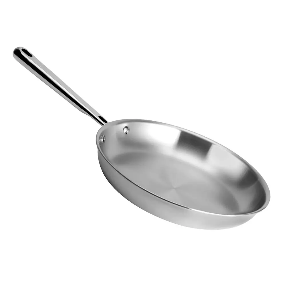 Hot selling wholesale cost latest kitchen oil free wok frying pan Ss 5 layer non-stick frying pan