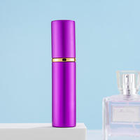 Mini vaporisateur de parfum en verre givré 10 ml, style moderne, format voyage, diffuseur de poche en forme de cylindre avec bouchon à vis