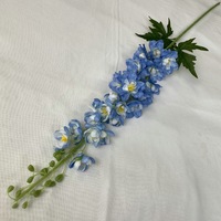 NINI Fleurs Artificielles en Gros, Grandes Fleurs de Delphinium en Soie Bleues et Violettes, Delphinium Larkspur pour Mariage et Décoration Intérieure