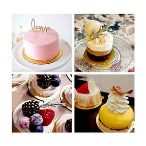 Mini planches à gâteaux en papier doré, plateaux de Base en <span class=keywords><strong>carton</strong></span>, assiettes à <span class=keywords><strong>Dessert</strong></span> pour gâteaux, Cupcakes, pain, bonbons, Desserts, restauration Sup - Product Image 5