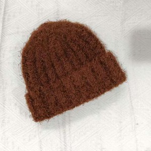 Bonnet tricoté à rayures grises, chaud pour l'hiver, pour femme, grande circonférence de tête - Product Image 4