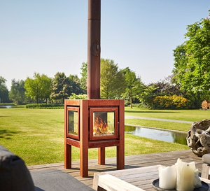 Corten – poêle en acier sans fumée, <span class=keywords><strong>cheminée</strong></span> d'extérieur à <span class=keywords><strong>bois</strong></span> - Product Image 2