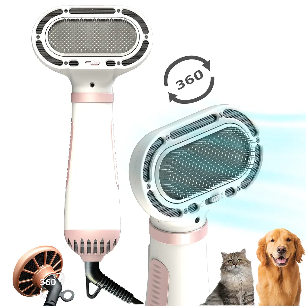 2-In-1 kedi hayvan kurutma makinesi fırça Pet bakım kurutma köpek saç hayvan kurutma makinesi