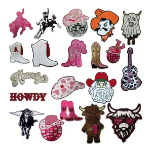 No Minimum Custom Laser Cut Iron On Howdy Dallas Cowboy And Tequila Patches Iron On Chenille Embroidery Western Patch