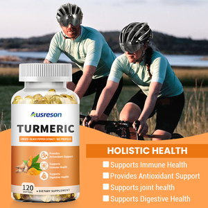 Complément Alimentaire en <span class=keywords><strong>Gélules</strong></span> d'Extrait de Racine de <span class=keywords><strong>Curcuma</strong></span> Biologique Ausreson, Marque Privée, <span class=keywords><strong>Gélules</strong></span> de Curcumine de <span class=keywords><strong>Curcuma</strong></span> à 95% avec Poivre Noir - Product Image 2
