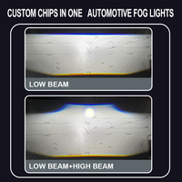 Xenplus PZ2-GM02 60000LM Feux auxiliaires à LED avec lentille de projecteur, feux de plaque d'immatriculation, puce 5050, étanche IP68, kit de phares de voiture