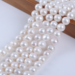 Vente en gros de perles de bouton d'eau douce naturelles de 12-13 mm, perles de bouton roses semi-finies pour accessoires de bijoux DIY - Product Image 3