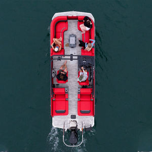 Nouveau design de yacht <span class=keywords><strong>RC</strong></span> de luxe en fibre de verre et aluminium, <span class=keywords><strong>bateau</strong></span> ponton avec moteur et remorque pour la dérive - Product Image 4