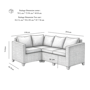 Ergonomic Curved Round Sectional Rattan Sofa Set with Thick Removable Cushions for Outdoor Patio Garden Luxury Modern - Product Image 2
