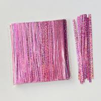 Attaches torsadées holographiques Fanxing en PET avec paillettes laser pour bonbons, pâtisseries, fêtes de jardin, décorations de mariage, emballage cadeau