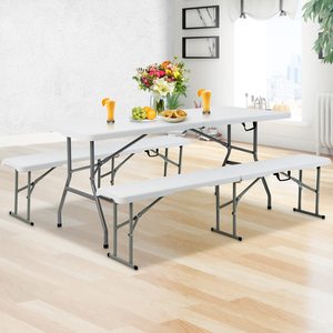 Mesa Plegable de Plástico para Exteriores, Muebles Modernos para Exteriores, Mesa Plegable de Plástico HDPE, Mesa Rectangular Plegable - Product Image 3