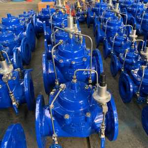 Suministro de fábrica 200X Ducción Lron Brida manual Válvula reguladora de presión de agua Grifo Válvula de control de fuego de agua - Product Image 4