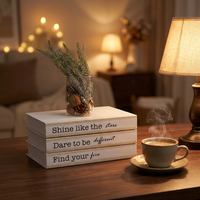 Fausses bibliothèques rustiques pliables pour chambre à coucher, étagère de chevet, accessoires de photographie