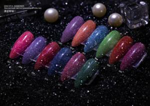 Haute pigmentation en gros ongles fournitures personnalisé tremper disco diamant réfléchissant paillettes uv gel vernis - Product Image 3