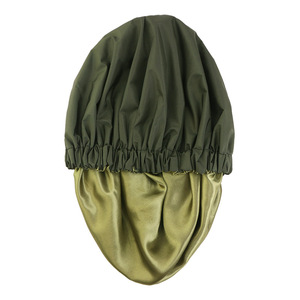 Bonnets <span class=keywords><strong>de</strong></span> Douche Unicolores pour Femmes, Double Couche, Doublure en Satin, Imperméables, Protection des <span class=keywords><strong>Cheveux</strong></span>, Bonnets <span class=keywords><strong>de</strong></span> <span class=keywords><strong>Bain</strong></span> - Product Image 5
