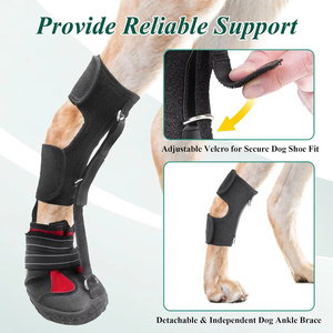 Coprigambe Protettivi Riflettenti Antiscivolo in Gomma per Cani, Supporto Professionale per Caviglia per Recupero da Infortuni e Riabilitazione - Product Image 3